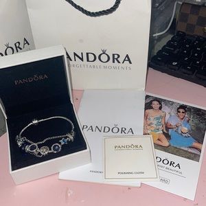 Charm gift set bracelet with bag and box